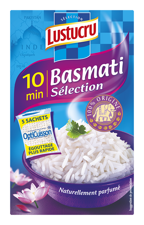 Riz Basmati sachet cuisson 10 min Riz Basmati Lustucru Sélection